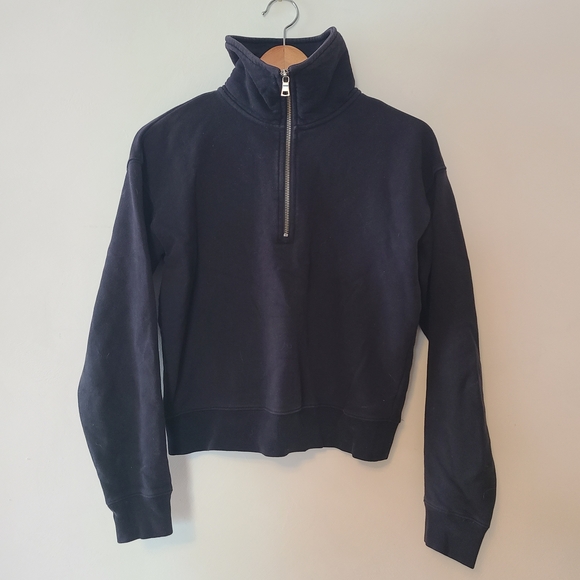 Black Half Zip Sweater - Picture 1 of 3